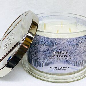 HomeWorx Harry Slatkin FIRST FROST Large 4-Wick Candle 18oz moss cedar citrus